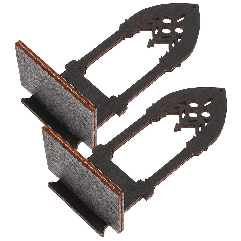 1Pair Gothic Holder Simple Black Arch Design Pillar Holder for Table Centerpiece Home Decor Dining Room Bedroom