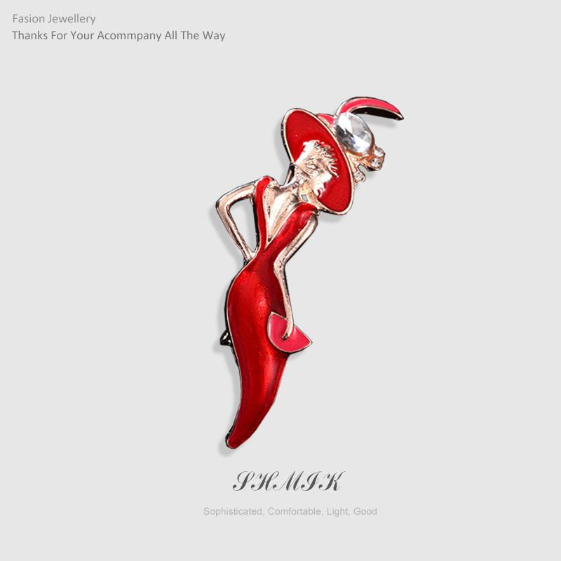 Modern Lady Fashion Brooch With Alloy Material For Party And Celebration Use