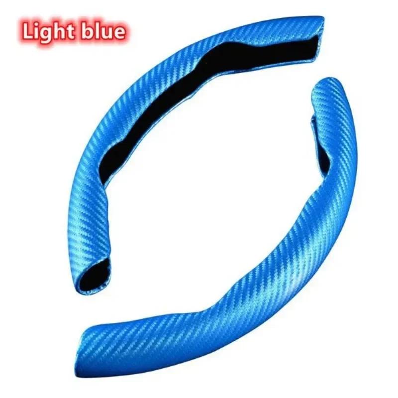 One Pair Car Steering Wheel Cover Wear Resistant Carbon Fiber Pattern Universal Car Steering Wheel Cover