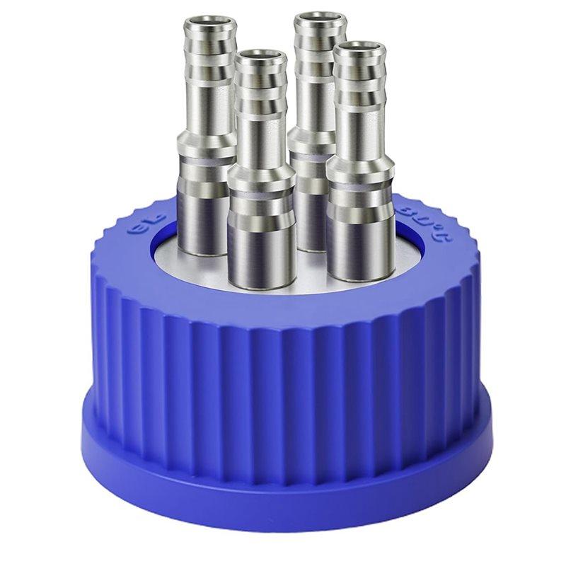 ABGR-GL45 304 Stainless Steel Safety Bottle Cap, Large Size,8-10Mm For Laboratory Use Diameter
