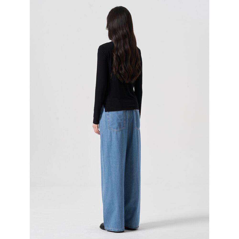 8SECONDS Cut-Modified Banding Wide Denim Blue (324821Pp1P)