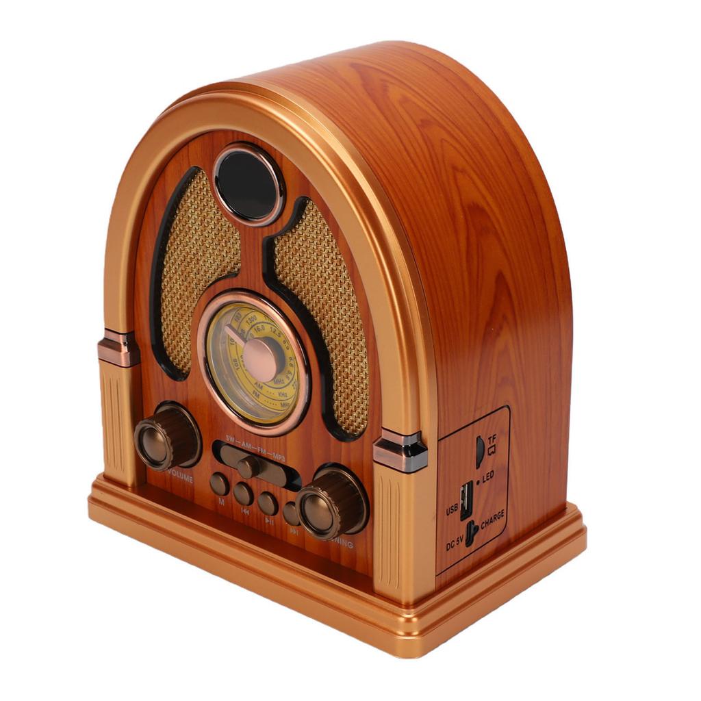 Vintage Portable AM FM SW Radio Bluetooth True Wireless Stereo USB Memory Card Playback High Sensitivity Antennae Retro