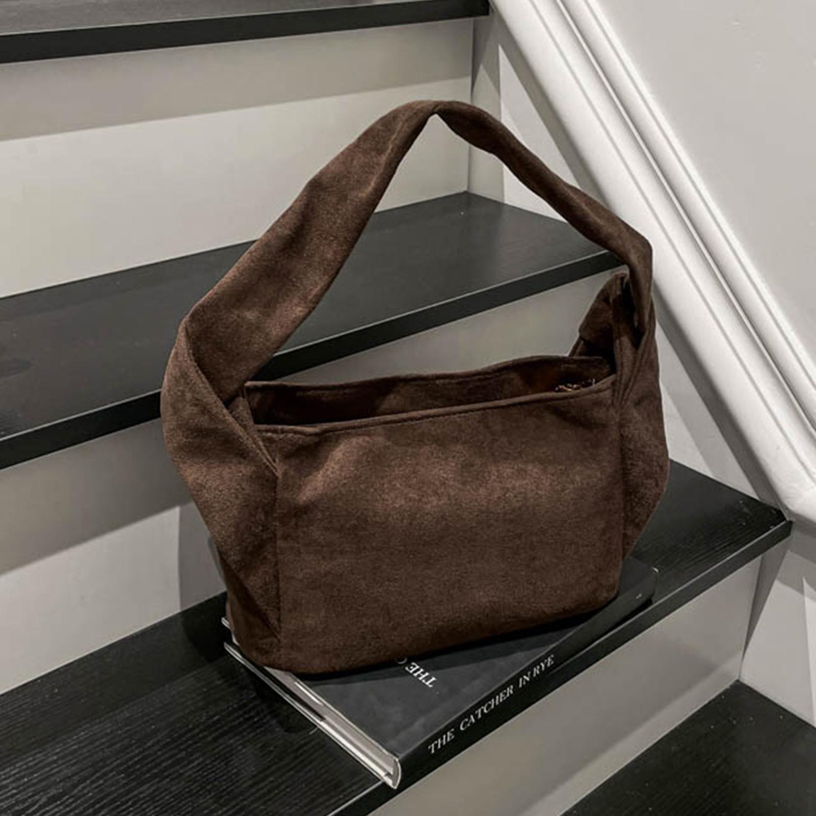 

Faux Suede Shoulder Bag Large Tote Bag Underarm Bag Hobo Bags Commute Bag for Women Autumn Winter