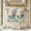 Underwater Fantasy Fluffy Sea Creatures Soft Towel, Cute Marine Animal Absorbent Hand Towel