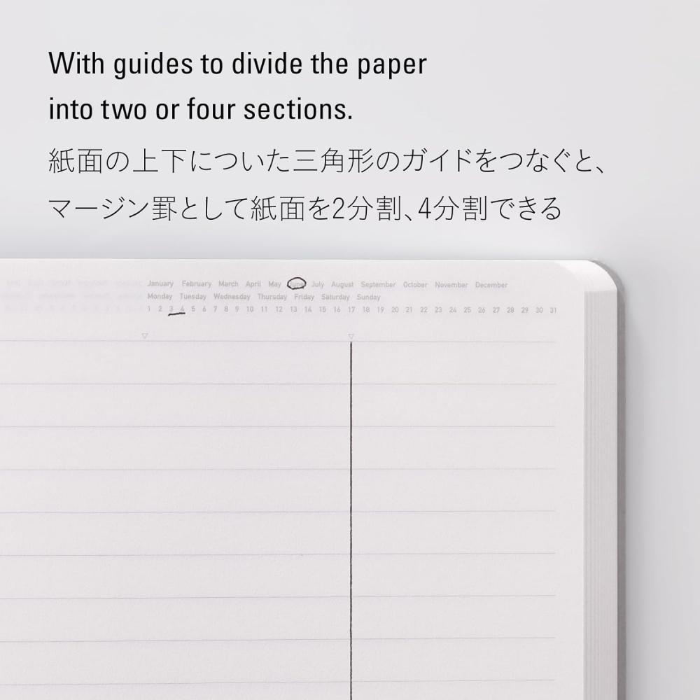 Nitoms A5 Note Rule Line Horizontal 365 Days Note Yellow Ss0110