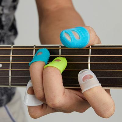 4Pcs/Set Fingertip Anti-skid Ventilated Design Silicone Playing Piano Finger Protector for Musical Instrument Lover