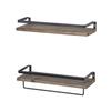 Solid Wood Floating Shelves Wall Mounted Rust Proof Storage Rack for Bathroom Bedroom Wall Decor Living Room Accesories