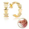 Hanging Earrings Stainless Steel Plated with 14K Gold Stars Women's