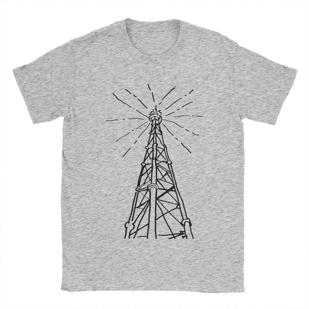 Novelty Vintage Ham Radio T-Shirts for Men Crewneck Pure Cotton T Shirt Short Sleeve Tee Shirt Plus Size Clothing