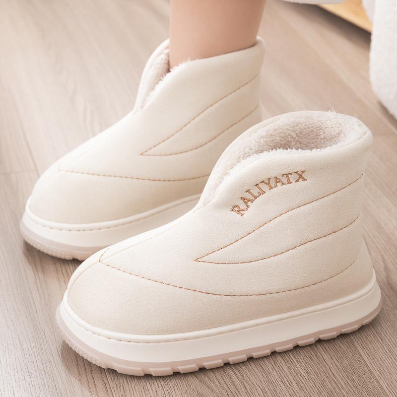Women Winter Boots Keep Warm Plush Snow Boots Simple Soft Adult Shoes Thick Heels Anti Skid Ankle Boot Couple