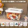 RAIN QUEEN Toy Storage Basket with Lid for Lego, Tomica, Building Blocks, LEGO Storage Box, Stackable, Transparent, Organized, Plastic, Set of 6