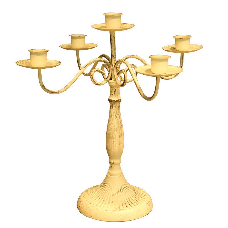 Nordic Romantic Candlelight Dinner Table Decorations: Modern Minimalist Light Luxury Candlestick Ornaments