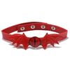 Halloween Devil Bat Wing Choker Necklace, Leather Bat Choker, Leather Collar Necklace for Women Halloween Cosplay