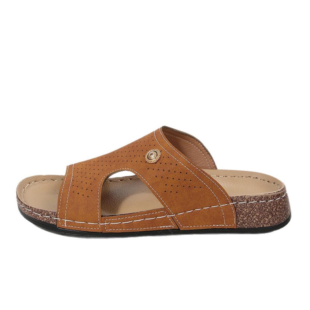 Women's Arch Support Slide Sandals Slip On Wedge Sandals Casual Comfort Lightweight Flat Slides Dressy Summer Comfortable Slides Sandals for Women