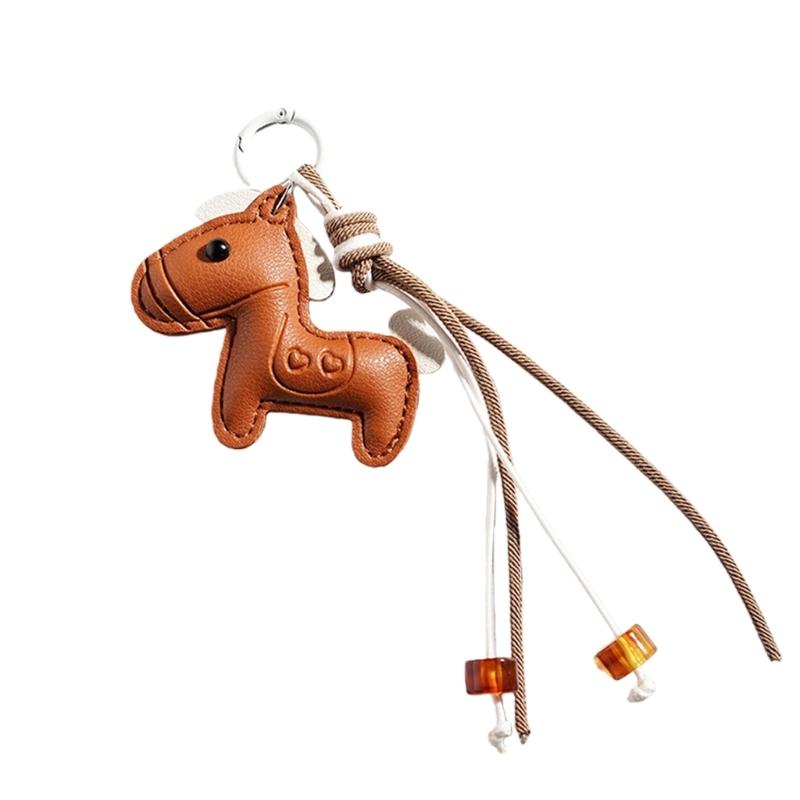 

Gift Ready Leather Horse Keychain Bag Ornament For Christmas Birthday Thanksgiving Presents To Friend And Family