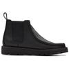Clarks Leather Fashion Versatile Retro Short Chelsea Boots Women boots Black 26178103