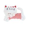 Soft Plaid Fabric Stuffed Kitten Ornament Cute Plush Cat Patch DIY Handmade Accessory for Scrapbooking Clothes Bag Decor