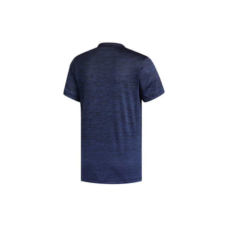 Adidas T Shirts Men's Tech Indigo Crew Neck Moderate Straight Fit FL4396