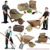 Mini Plastic Dollhouse Trailer Toy Set for Kids