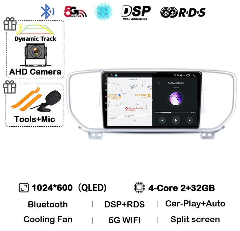 

Android 14 WIFI+4G For KIA Sportage 4 KX5 2016 2017 2018 Car Radio Multimedia 2Din Carplay Stereo GPS DVD Speakers Player Auto