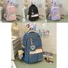 Cartoon Cute Print Backpack For Middle School Girls With Large Capacity And Breathable Nylon