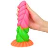 Women's Hemp Rope New Anal Plug Special-shaped Silicone Penis Soft Mixed Color Simulation Masturbator