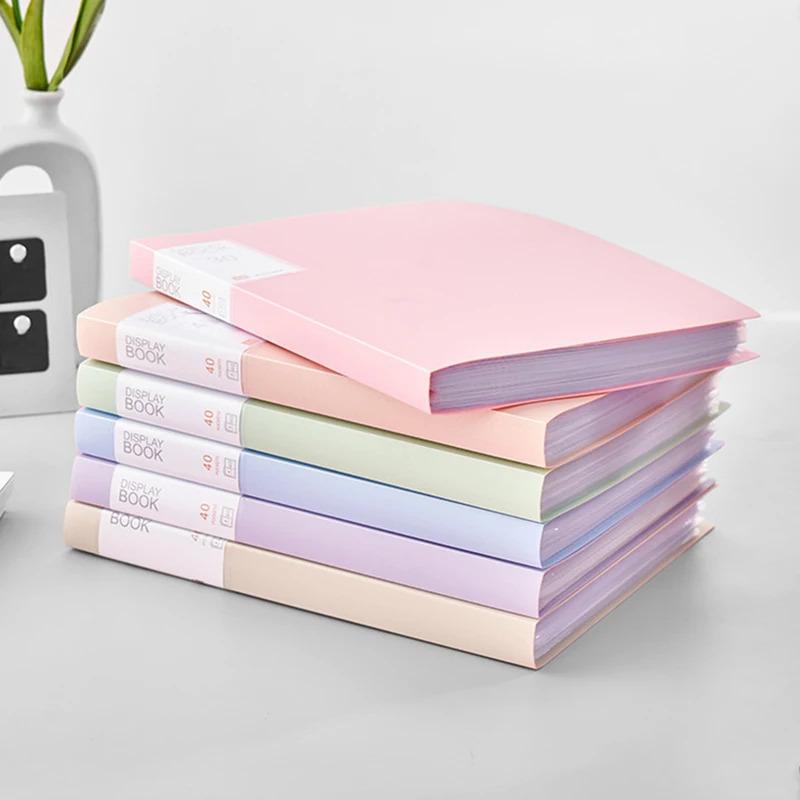 20 pages A4 Folder Information Kit, 1 Piece, Transparent Multi-Paged Information File for Students to Store Exam Papers