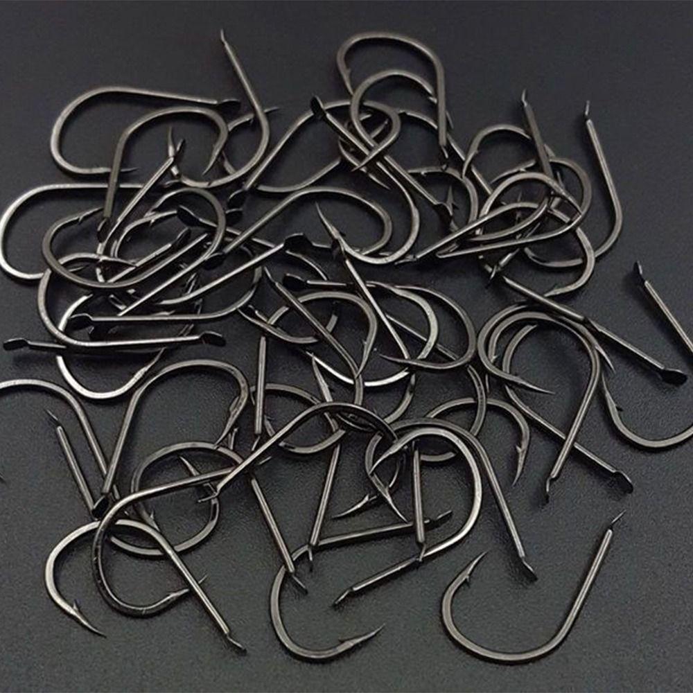 1000Pcs Size 3-12 Fishing Fixed Hooks Durable Barbed Fishing Hooks  for Saltwater Freshwater