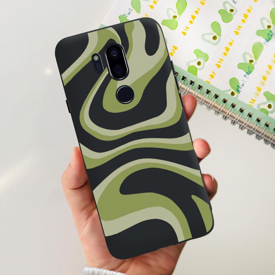 Para LG G7 thinQ Funda G710EM LM-G710 G710 Cubierta Pintada de Lujo Fundas de Teléfono de Silicona Suave Para LG G7 ThinQ Cubiertas Traseras 6.1'' Parachoques