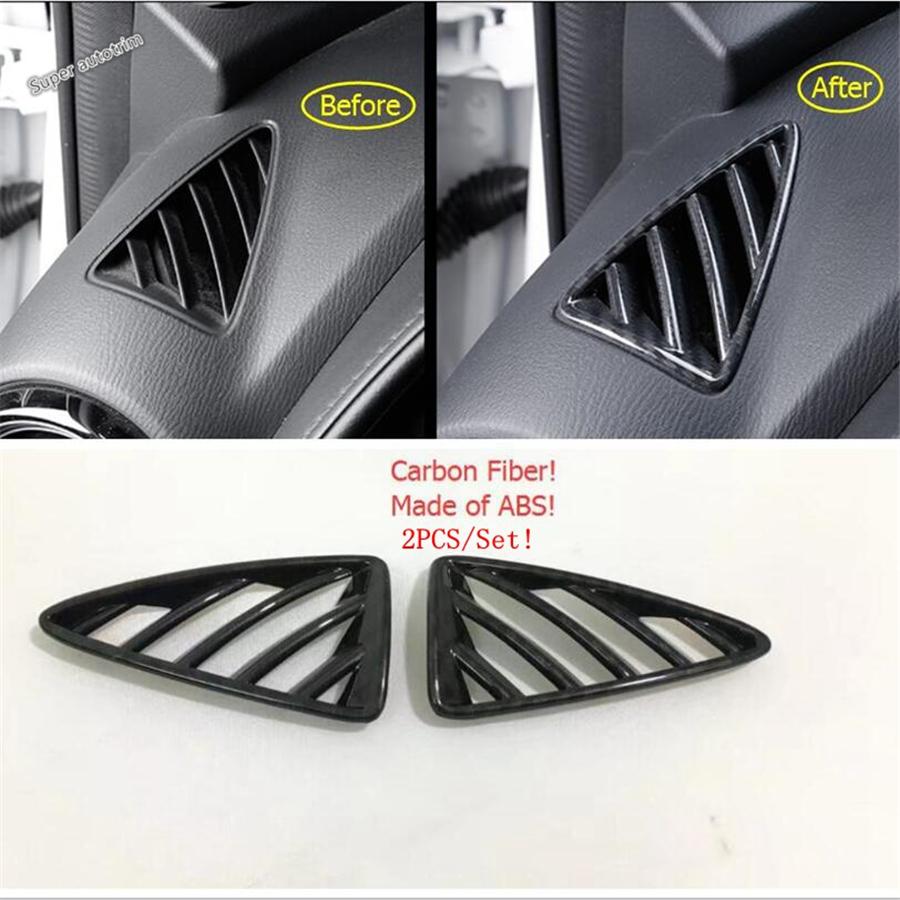 Steering Wheel / Gear Shift Panel / Water Cup Holder Cover Trim For Mazda CX-3 CX3 2016 - 2024 Carbon Fiber Accessories Interior