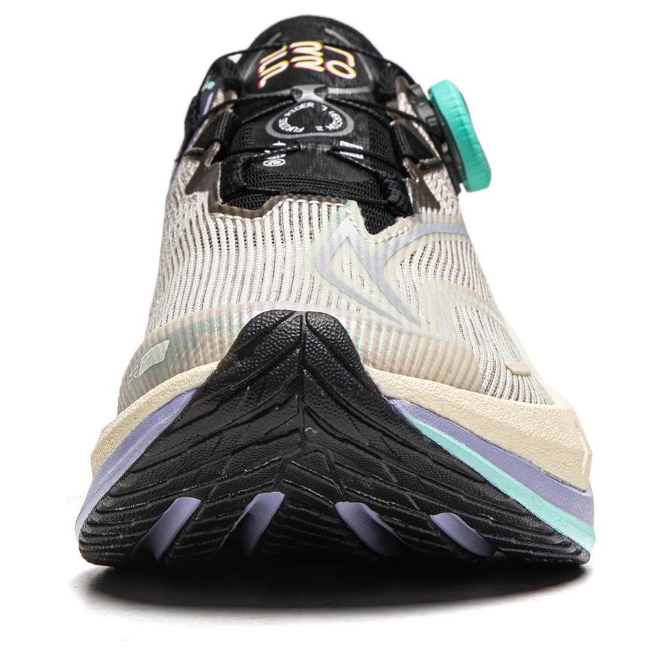 Tênis de Corrida Li Ning Furious Rider 7.0 PRO V2 Masculino Cano Baixo Branco Rocha Cinza/Marrom Cinza Árvore ARZU001-12