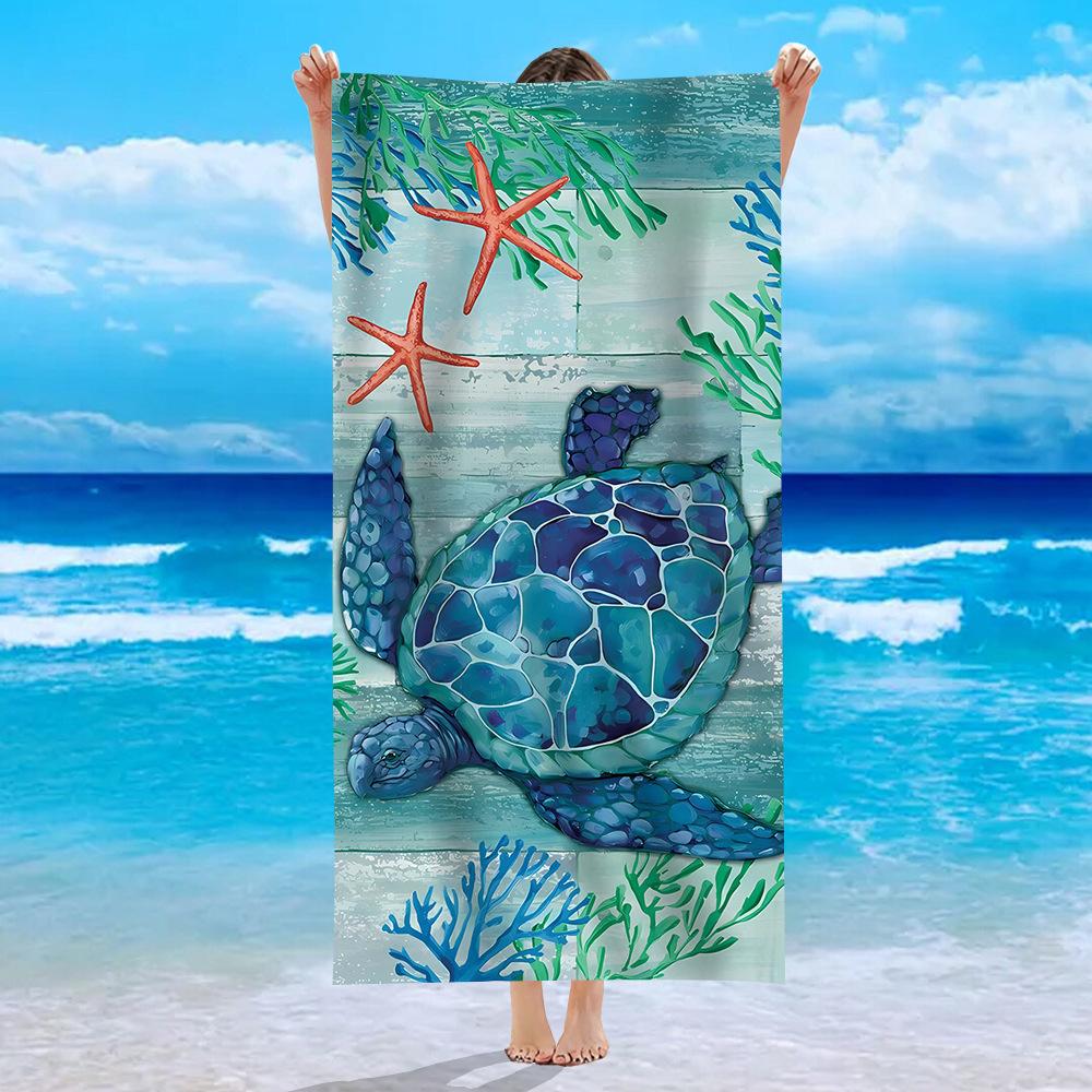 

Large Square Microfiber Wind-proof, Sun-proof, Water-absorbing and Light Towel Used for Camping in Beach Shower Pool