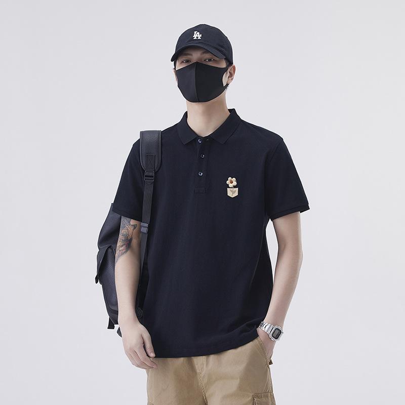 Latest Summer Style Mens Polo Top Everyday Short-sleeved Relaxed Fit Lapel T-shirt for Men