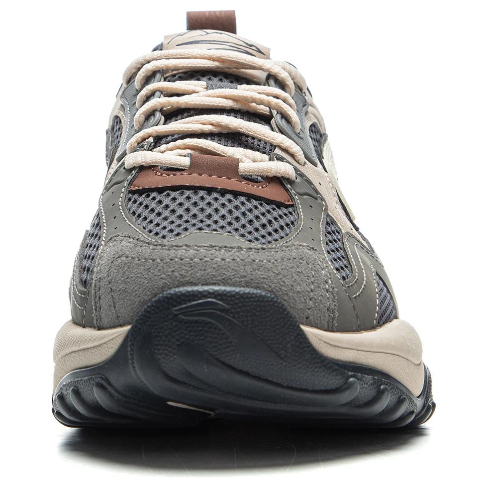 Li Ning Churui V2 Trend Klassisch Verschleißfest Rutschfest Low-Top Freizeitschuhe Herren Sneaker Schwarz Grau Grün AGCU375-3