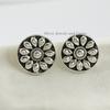 Puffed Stud Earring, Handmade Stud Earrings, 925 Sterling Silver Studs, Gift for Sister, Round Puffy Studs, Silver Dainty Jewelry