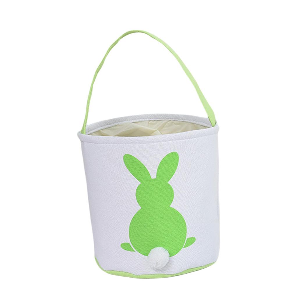 Cute Easter Egg Personalized Bag Easter Rabbit Buckets for Kids Gift Carrying Eggs, Candies and Toys Party Decor