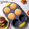 Heat Resistant Silicone Baking Pan Non-stick Burger Bun Maker Baking Tray Bread Loaf Pan  Household