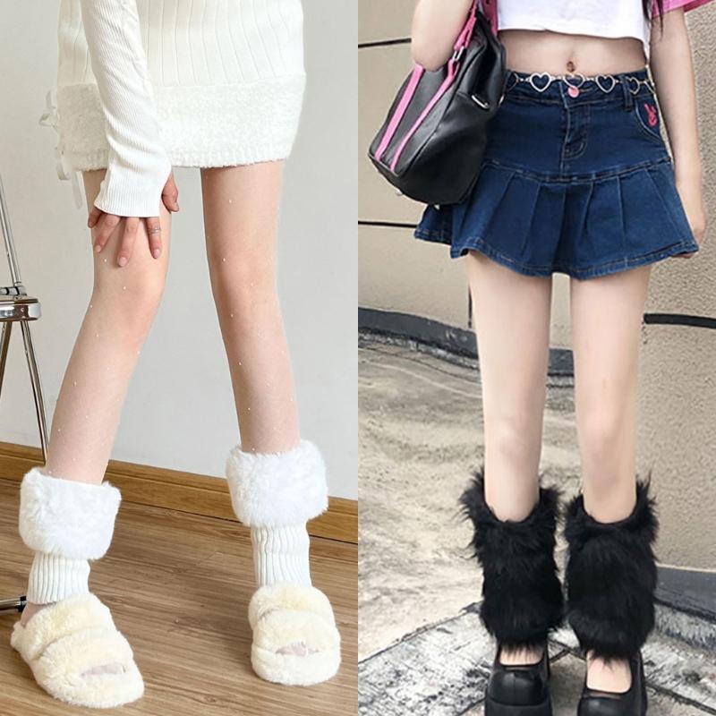 Women's Knitted Winter Warm Leg Warmers Long Socks Boot Cuffs Topper Legging Pads Knee Brace Pads Calf Warmers Sleeves