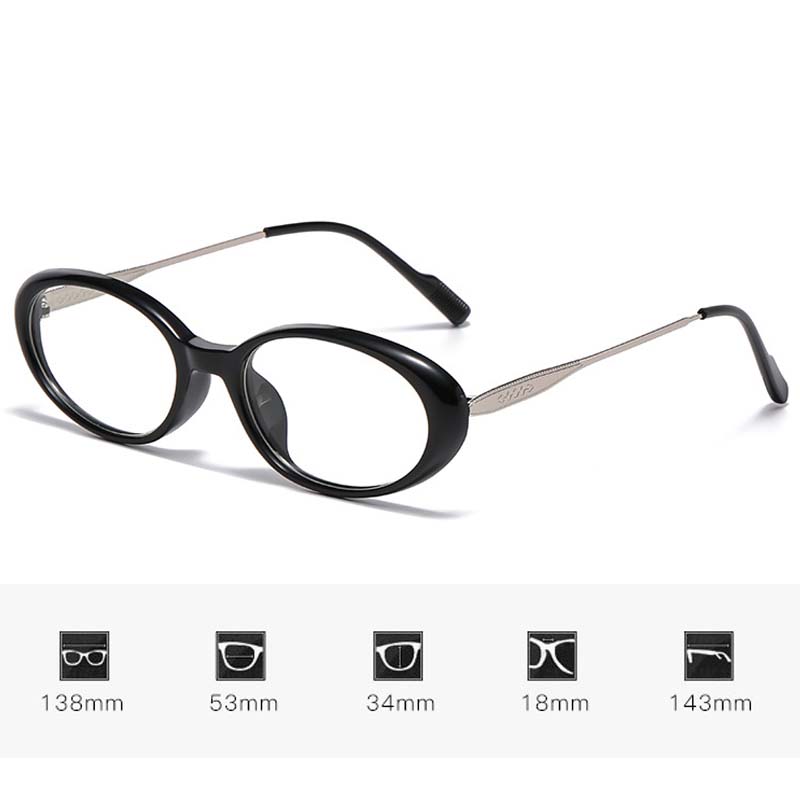 Oval Frame Pochromic Myopia Glasses for Women Color Changing Anti Blue Light Outdoor UV Protection Near Sighted Eyewear