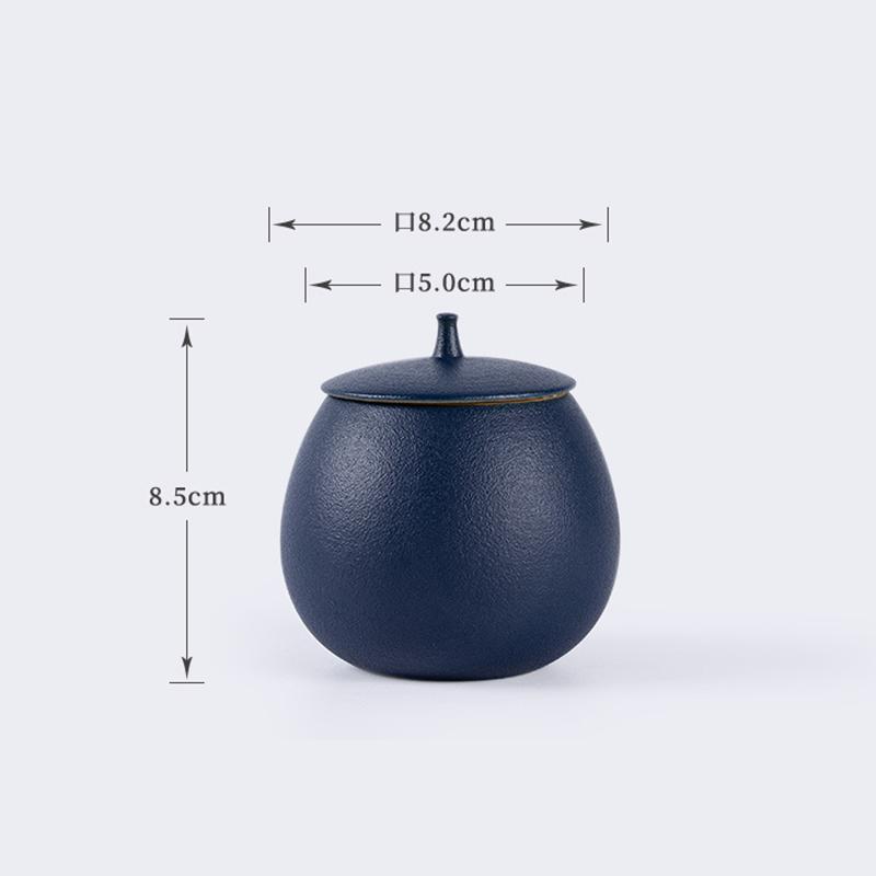 Ceramic Tea Cans Round Dried Fruit Sealed Cans Household Multifunctional Jewelry Cosmetics Tea Food Storage Cans Home Decoration