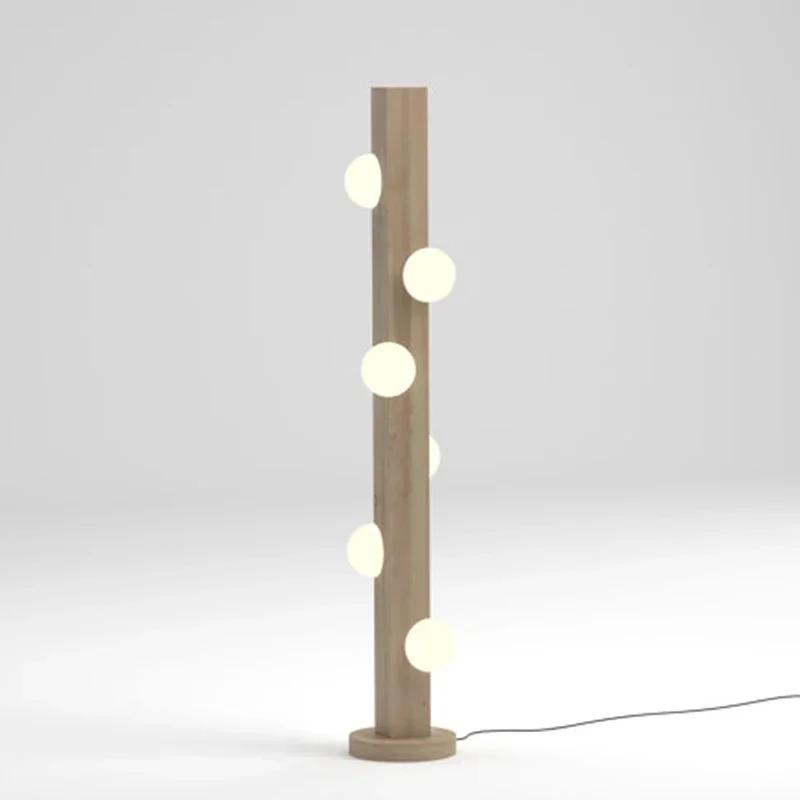 

Постмодернистский минималистский напольный светильник из стекла с текстурой дерева, креативная гостиная, диван рядом со спальней, креативная лампа для домашнего проживания жёлтый