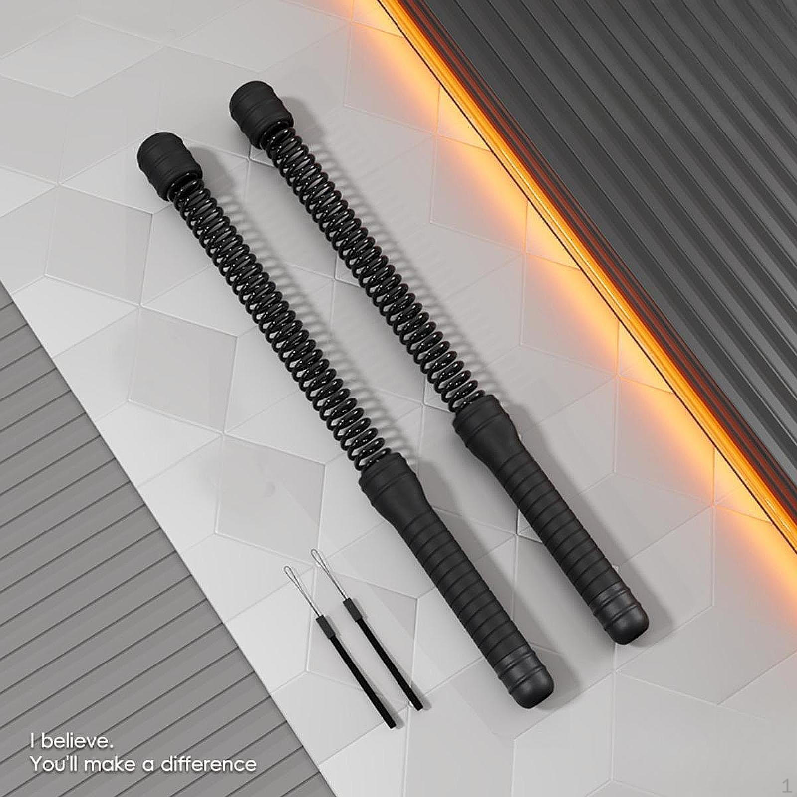 

2 шт. Боевые канаты Фитнес-оборудование Гриф для упражнений для домашних тренировок чёрный