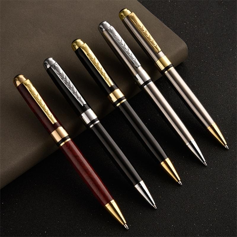 Smooth Writing Pen Metal Ballpoint Pen 1.0mm Rotate Ballpoint Pen Stationery Pen Business Pen for School Office