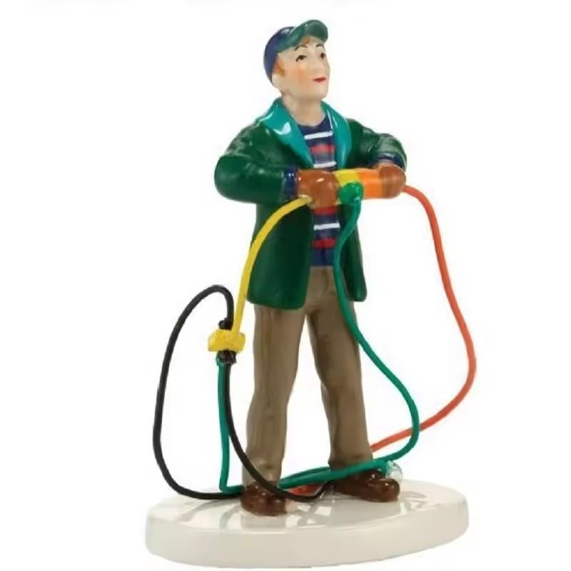 Рождественский светящийся смоляной домик Санта-Клауса, автомобильный домик, сельский праздничный гараж, украшение для рабочего стола, статуэтка, рождественский подарок