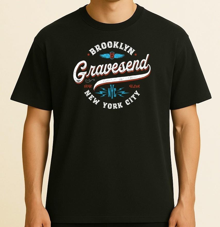 Gravesend Brooklyn New York City - NYC retro vintage T-Shirt XL
