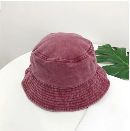 Retro New Unisex Washed Denim Bucket Hat Outdoor Casual Sunscreen Visor Fisherman Cap Hip Hop Breathable Solid Color Basin Hat