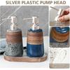 Hand Soap Dispenser, Dish Soap Dispenser for Kitchen, 14.2oz Ceramic Soap Dispenser with Silver Pump, Refillable Soap and Lotion Dispenser, Modern