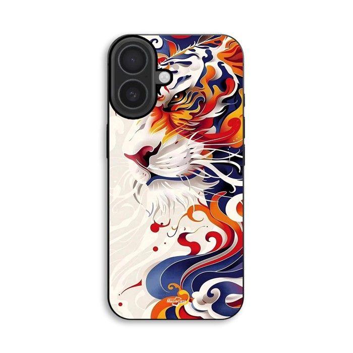 Hülle Für iPhone 18 Tiger Abstraktes Muster Maniacase schwarz