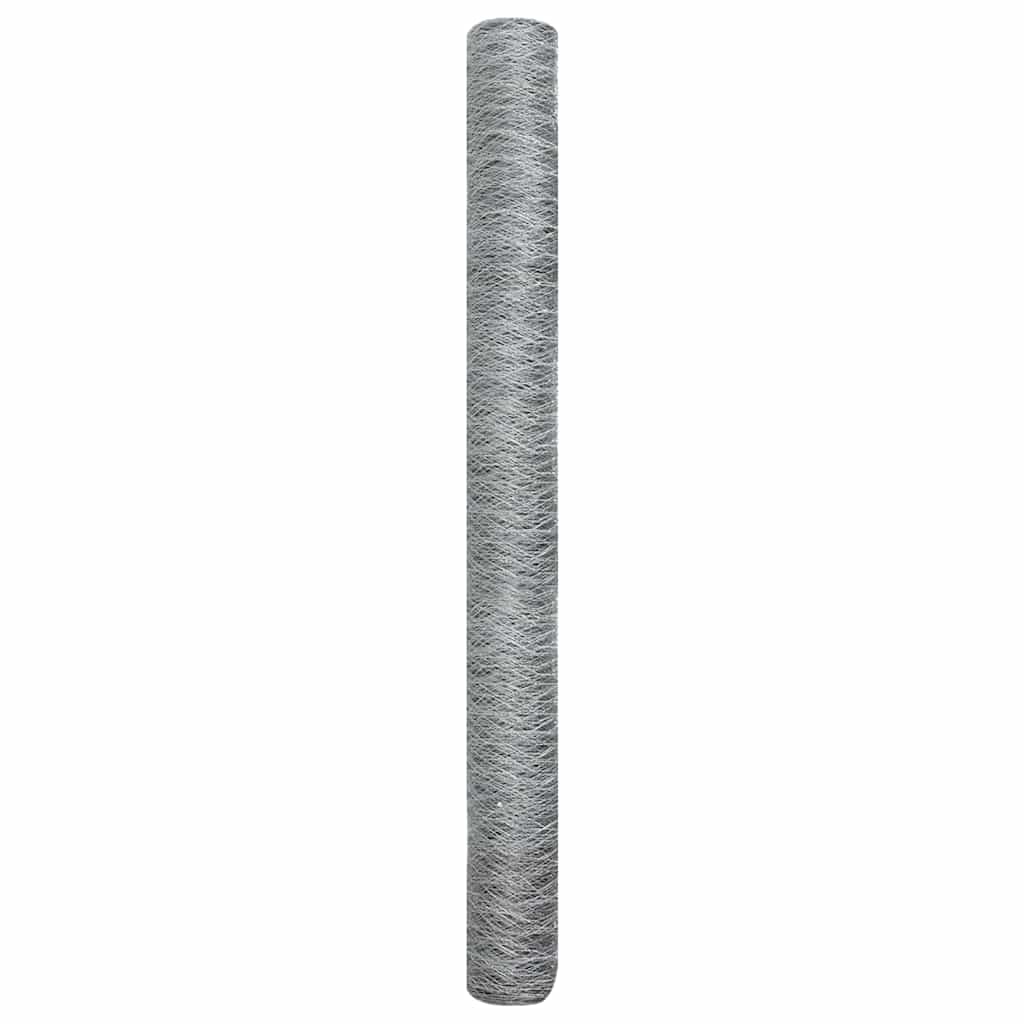 Hexagonal Fence Silver 1.6 X 50 M Galvanized Steel