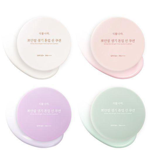 Shingmulnara White Rice Vitality Tone-up Sun Cushion (Choose 1 of 4)